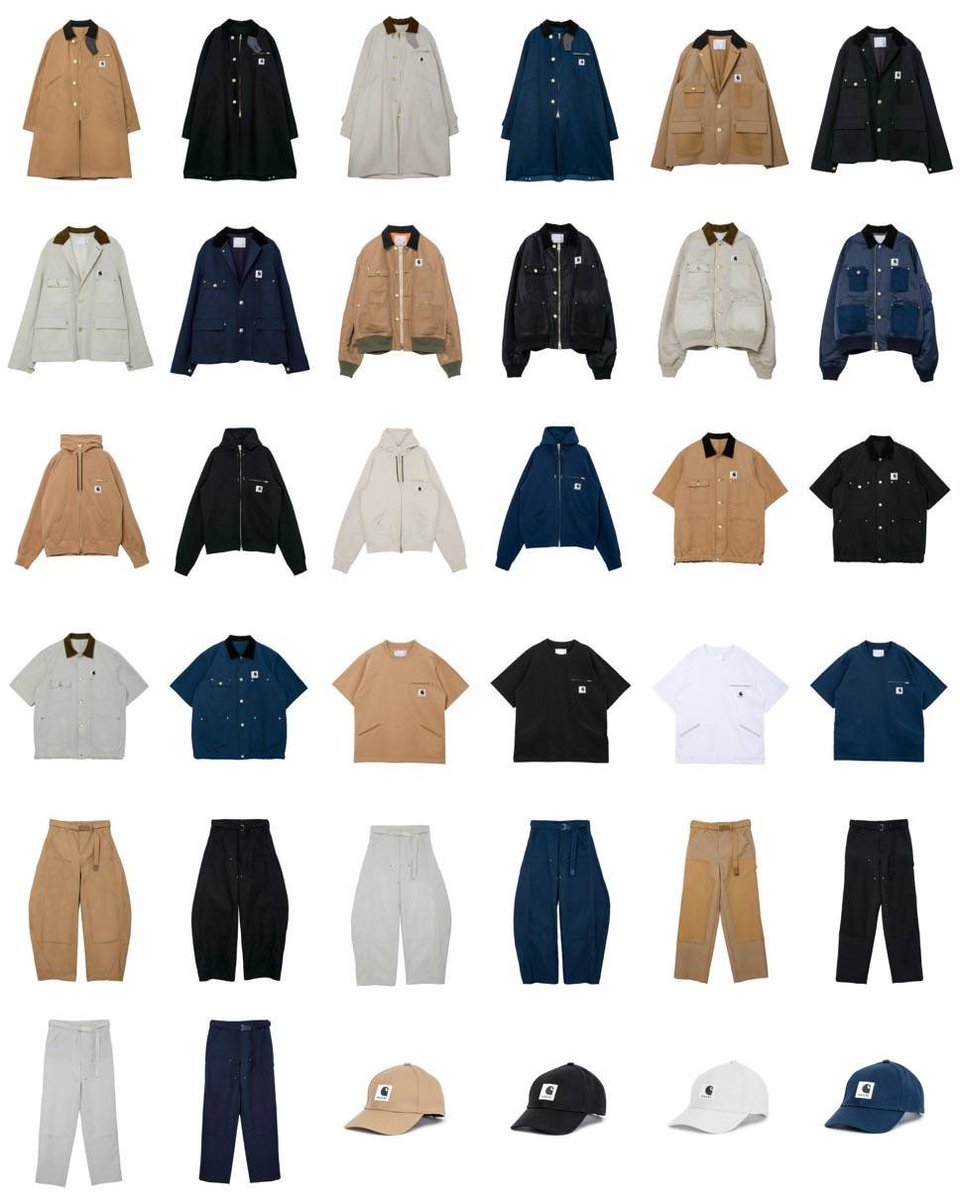 商品一覧・販売価格】sacai x Carhartt WIP 2026年春夏コラボ
