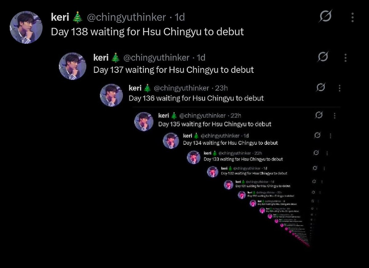 chingyuthinker's tweet image. Day 139 waiting for Hsu Chingyu to debut