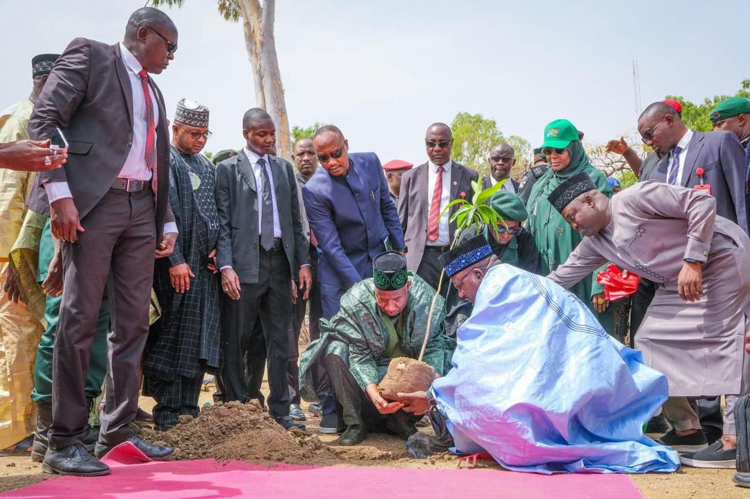 SenBalaMohammed's tweet photo. As part of the commemoration of #BauchiAt50, I led a symbolic tree-planting exercise at Eagle Sino Park in Bauchi, where fifty trees were planted to mark the state’s Golden Jubilee.

In my remarks, I explained that the initiative aligns with the United Nations Sustainable Development Goals (SDGs) and is designed to combat climate change while promoting a healthier and more sustainable environment. I emphasized that beyond its environmental benefits, the exercise is a powerful reminder of our collective responsibility to protect and preserve our ecosystem for future generations.

I described the Golden Jubilee as a moment for deep reflection and called on all citizens to come together with renewed commitment to move Bauchi State forward in unity, peace, and sustainable development.

I also announced the renaming of Eagle Sino Park to Bauchi Golden Jubilee Park, and disclosed plans by the state government to establish more parks across Bauchi State with similar environmental and social objectives.

The event concluded with the ceremonial planting of the trees, each named after past and present leaders of Bauchi State; symbolizing continuity, legacy, and our shared responsibility to build a greener and more prosperous future for the state. #GreaterBauchi