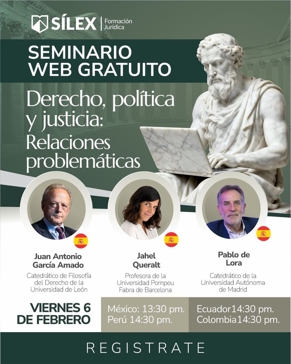 DeloraPablo's tweet image. Junto con @jahelqueralt y bajo la dirección de @JuanAGAmado impartimos este curso a partir del 14 de febrero. El 6 de febrero haremos una sesión informativa por zoom a la que cabe apuntarse aquí: 
us06web.zoom.us/webinar/regist…
¡Anímense!