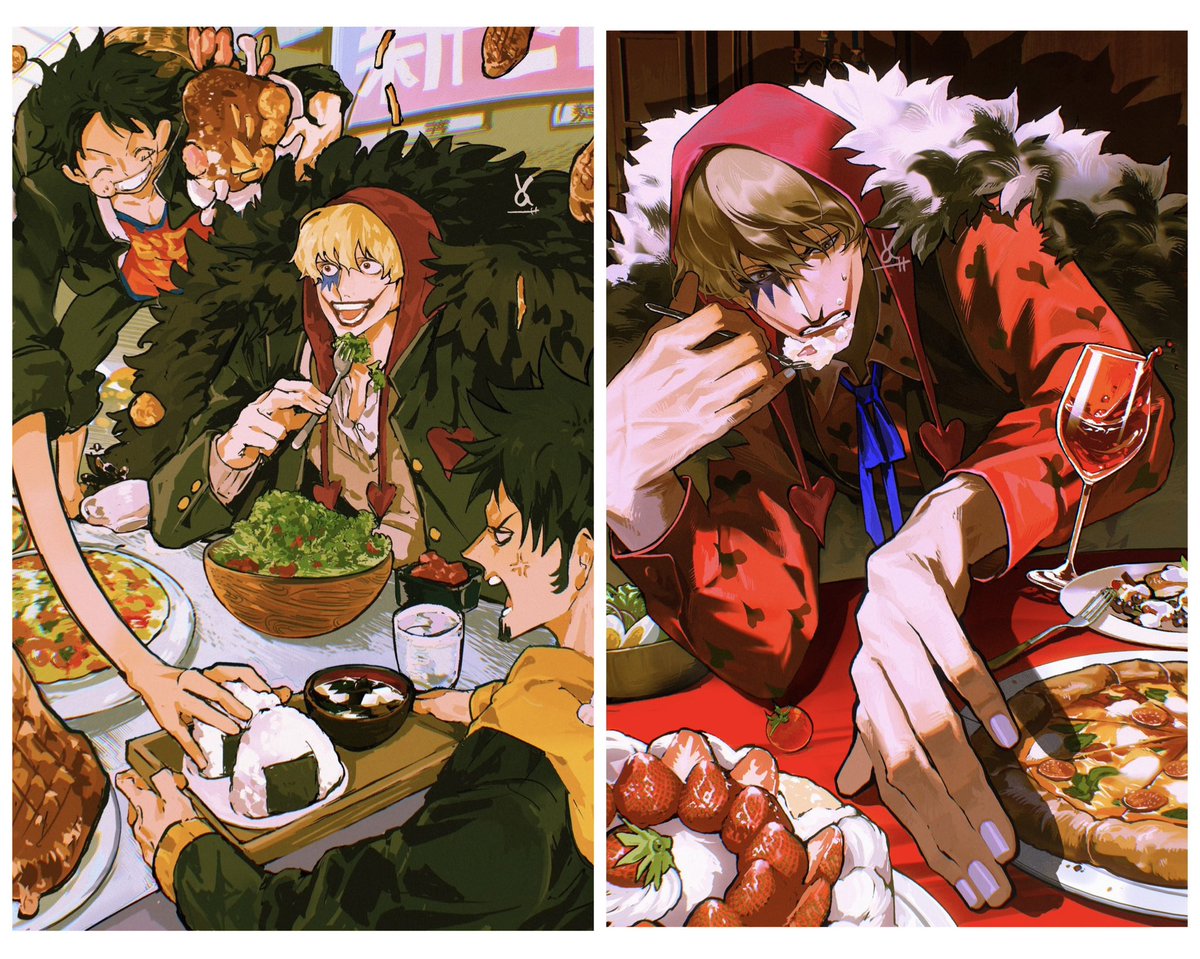 前描いたご飯食べ食べイラストより成長した気がする！
2023                              2026