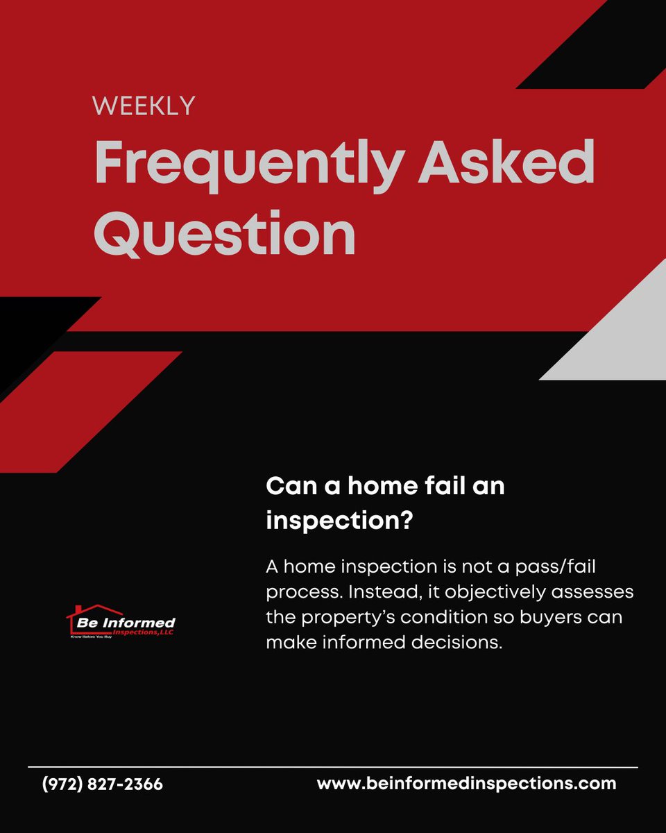 BeInformedIns's tweet photo. Buying or selling a home? 🏡 Knowledge wins negotiations.
A professional home inspection reveals the real condition—no surprises, just smart decisions that protect your investment.Get informed before you sign 👇
 https://t.co/LSxC9yAnfb #RealEstateTips #DFW https://t.co/CtGVMM5nRy