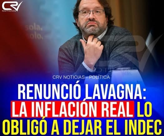 Hace mas de un año que las familias de trabajadores y clases medias que no llegan a fin de mes desconfían de la inflación que informa el Indec.
Ayer se supo que tenían razón: renunció Lavagna porque los libertarios quieren seguir truchando los datos de aumentos de precios.
Fin.