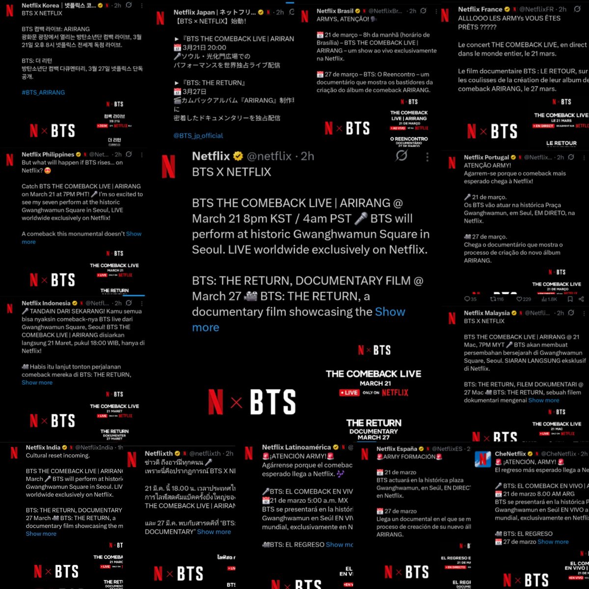 pjmIesviu's tweet image. Hablemos de impacto, hablemos de BTS. Su regreso es lo más hablado por todo el mundo, LO QUE SERA EL REGRESO DEL GRUPO MAS GRANDE DEL MUNDO 😭🔥

BTS IS COMING BACK
BTS THE COMEBACK LIVE IS COMING
BTS THE RETURN DOCUMENTARY IS COMING
BTS BTS BTS
#BTSxNetflix #BTS_ARIRANG