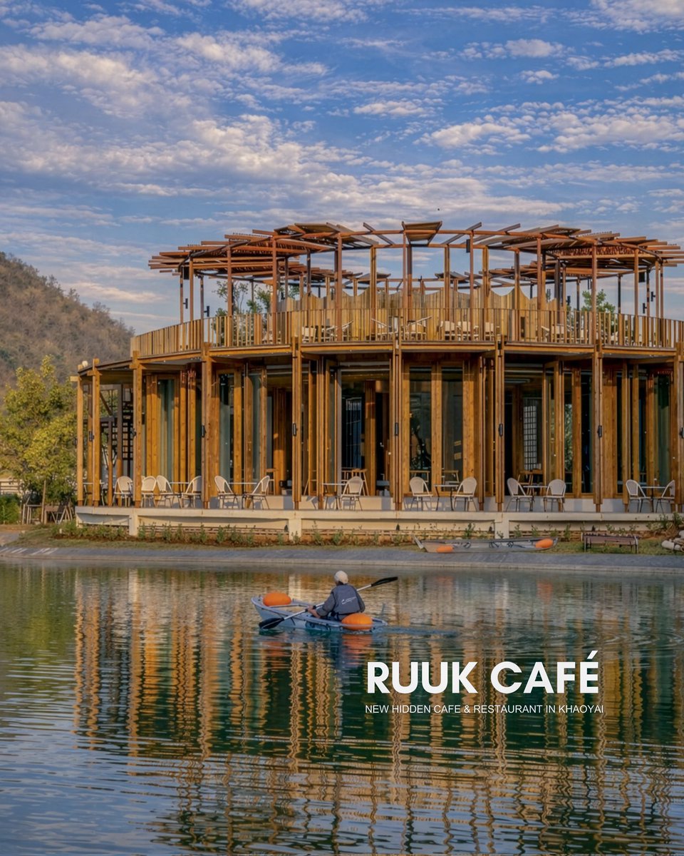 CafeStoryTH's tweet photo. 📍 RUUK Café & Restaurant 🪵🌿🛶⛰ เขาใหญ่ • คาเฟ่ลับเขาใหญ่สวยมากกกก! เหมือนวาร์ปไปอยู่ในโลกส่วนตัวแสนสงบที่โอบล้อมไปด้วยภูเขาทุกด้าน วิวหลักล้านสุด ๆ สูดอากาศดี ๆ ได้เต็มปอด เหมือนเวลาเดินช้าลงให้เราได้พักผ่อนมากขึ้น ☺️ ในบรรยากาศที่ผสมผสานความทันสมัยเข้ากับวัสดุธรรมชาติได้อย่างลงตัว ภายในโปร่งสบาย รับลมชมวิวได้ทุกมุมมอง ตัวอาคารมีเส้นสายความโค้งมนที่ชัดเจน สวยสะดุดตาตั้งแต่เลี้ยวรถเข้ามาเลย 

แพนกล้องทางไหนก็คือต้องได้รูปกลับบ้าน จะอยู่ หน้าร้าน ในร้าน บนดาดฟ้า ริมน้ำ หรือลงไปพายเรือกลางน้ำ ก็คือเก็บเกี่ยวโมเมนต์สวย ๆ ได้แบบไม่อยากรีบกลับบ้าน

ไวบ์ดีแล้วจะขาดเมนูดี ๆ ไม่ได้นะทุกคน ที่นี่คือจัดเต็มทั้งอาหาร เครื่องดื่มและขนมแบบพิถีพิถันสุด ๆ เห็นเมนูแล้วอยากทานไปหมดมีอยู่จริง อาทิ 🍋สเต็กปลากระพง เลมอนซอส 🌶ลาบแซลมอน 🍖มัสมั่นไก่ 🐚ผัดฉ่าหอยเชลล์ 🦞สปาเก็ตตี้กุ้งแม่น้ำ 🐟ทูน่าแกงเขียวหวาน 🥗สลัด ☕️Espresso Tonic 🍵Matcha Coconut 🍫Mousse Choc Dust

ใครอยากหนีความวุ่นวาย ขับรถไม่ไกล ที่นี่คือจุดหมายการเดินทางที่ถูกต้องเลย 🚗  (ปล.ใครเปลี่ยนใจอยากค้างคืน ที่นี่เค้ามีที่พักด้วยนะ ทักจองในอินบ็อกซ์ร้านได้เลย)

🗺 พิกัด: ตั้งอยู่ภายใน Malai Wellness Resort Khaoyai อำเภอปากช่อง จังหวัดนครราชสีมา
🕐 เปิด 11.00-20.00น. (ปิดวันอังคาร)