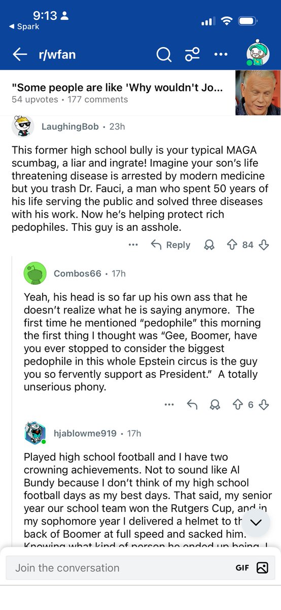 I default to listening to <a href="/WFAN660/">WFAN Sports Radio</a> in the morning due to my LOVE of sports but I can’t anymore w/<a href="/WFANmornings/">Morning Show with Boomer & Gio</a> <a href="/7BOOMERESIASON/">Boomer Esiason</a> the political slant and ignorance of reality is nauseating. I’m a proud independent too fuck em all.