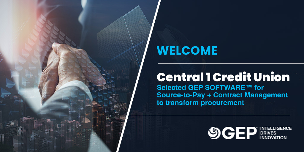 Canada’s Central 1 Credit Union has selected GEP SOFTWARE™ to modernize procurement with AI-driven source-to-pay (S2P) and contract management, enhancing visibility, compliance, and efficiency across the country’s cooperative banking network: bit.ly/4rlRPhE