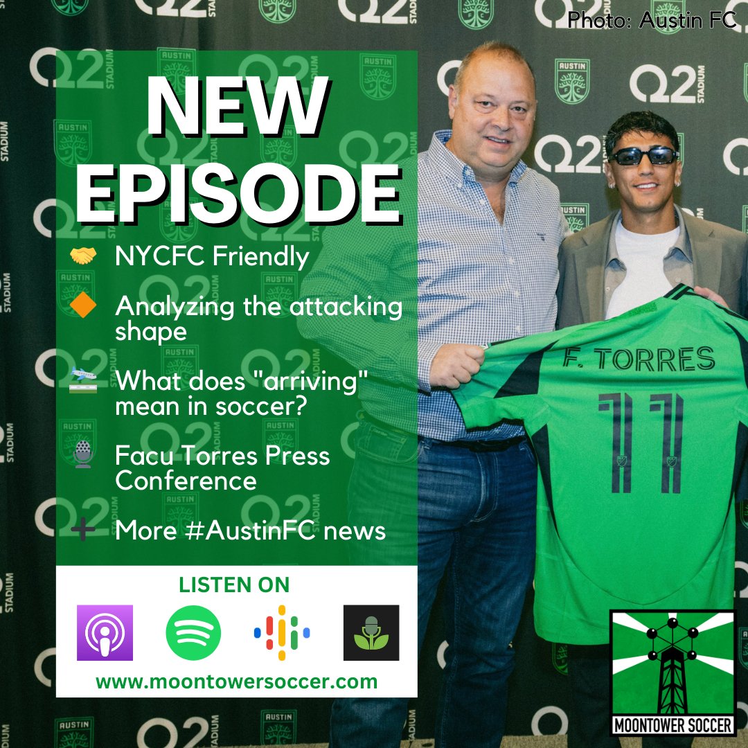 🚨New Episode🚨 

🤝 NYCFC Friendly
🔶 Analyzing the attacking shape
🛬 What does "arriving" mean in soccer?
🎙️ Facu Torres Press Conference
➕ More #austinfc news

📸: <a href="/AustinFC/">Austin FC</a>

Listen to the  episode at moontowersoccer.com/nycfc-friendly…
