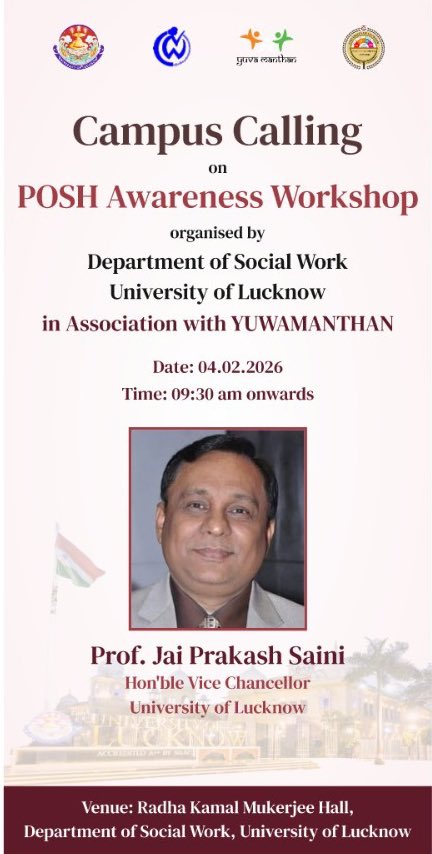 Department of Social Work, University of Lucknow tweet media