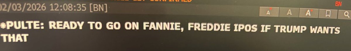 Bogachan_1971's tweet photo. #InterestRates #Bessent #Fannie #Freddie

Do you smell anything?

Pulte: Ready to go on Fannie and Freddie #IPO if #Tump wants that.

Thanks for your attention to this matter.... 🤣🤣

There is no honor between thieves .... we will come to that at the end.

Who is Pulte? Bill Pulte is the director of the Federal Housing Finance Agency since March 2025, and subsequently, chairman of both Fannie Mae and Freddie Mac.

What is this message about? It means some hedge funds who listened to Besssent and front run Fannie and Freddie are getting nervous as rates start to go higher.... Fannie and Freddie IPO is the exit strategy, presented by Bessent to all these funds... I am speculating... but looks like they are all long. They are sending a message to Trump: Where is the IPO?

So it is the crime of the century if banks move Libor submission up or down 1 bps.... but it is business as usual if all these fund managers collude with US Treasury Secretary and front run GSEs more than 100 bps... I am used to this because I grew up in Turkiye where I witnessed that sometimes those crooks running those funds might be left on the altar. So, there is a possibility.

There is one mistake the crooks in grovernment made. They should have kept the powder dry and not goose Fannie and Freddie buy over 200 billion MBS while the other crooks they dine with were also buying. That's creating the problem now with the IPO. 🤣🤣

So, the friends who sent me the message asked me how to catch the crooks if they panic. Keep an eye on current coupon mortgages vs others especially after 9:30 am EST every day... if they start to widen vs others, it means some crooks are booking their profits and getting out of a very crowded trade.

Clown in charge might come and try to stop that with a post about IPO but he needs to deliver it, not bluff.
