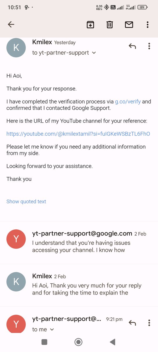 Alex67872643's tweet photo. Hi @YouTubeIndia  I have two YouTube channels under the same email. Unfortunately, one channel was terminated, and because of this, I can no longer access my second channel, which is still active and has nearly 6.5K subscribers. https://t.co/uPvumMiIG2