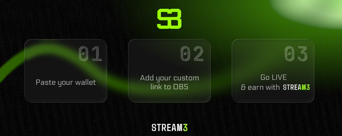 streamthreeapp's tweet photo. If crypto donations sound complicated, you haven’t seen Stream3 yet.
It’s basically copy, paste, stream.

Accept crypto directly on your stream, straight to your wallet, zero fees on https://t.co/olqHUT3Shj https://t.co/T2gfs0ZweI