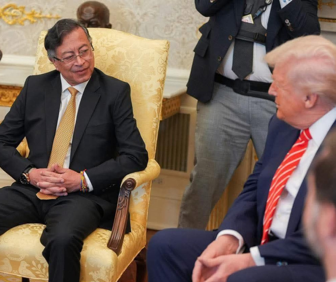 Casa blanca el presidente Petro y el presidente Donald Trump #petroenusa