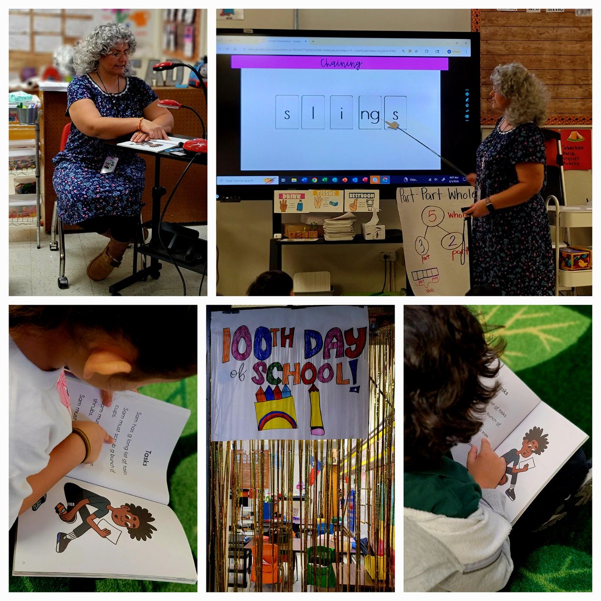 LazoMemo's tweet photo. 💯 Today, Ms. Silva turned 100! Celebrating 100 days of teaching and learning at Lida Hooe Elementary! These early days are building strong foundations for Kindergarten success.  #100DaysOfSchool https://t.co/CeL8zvXa59
