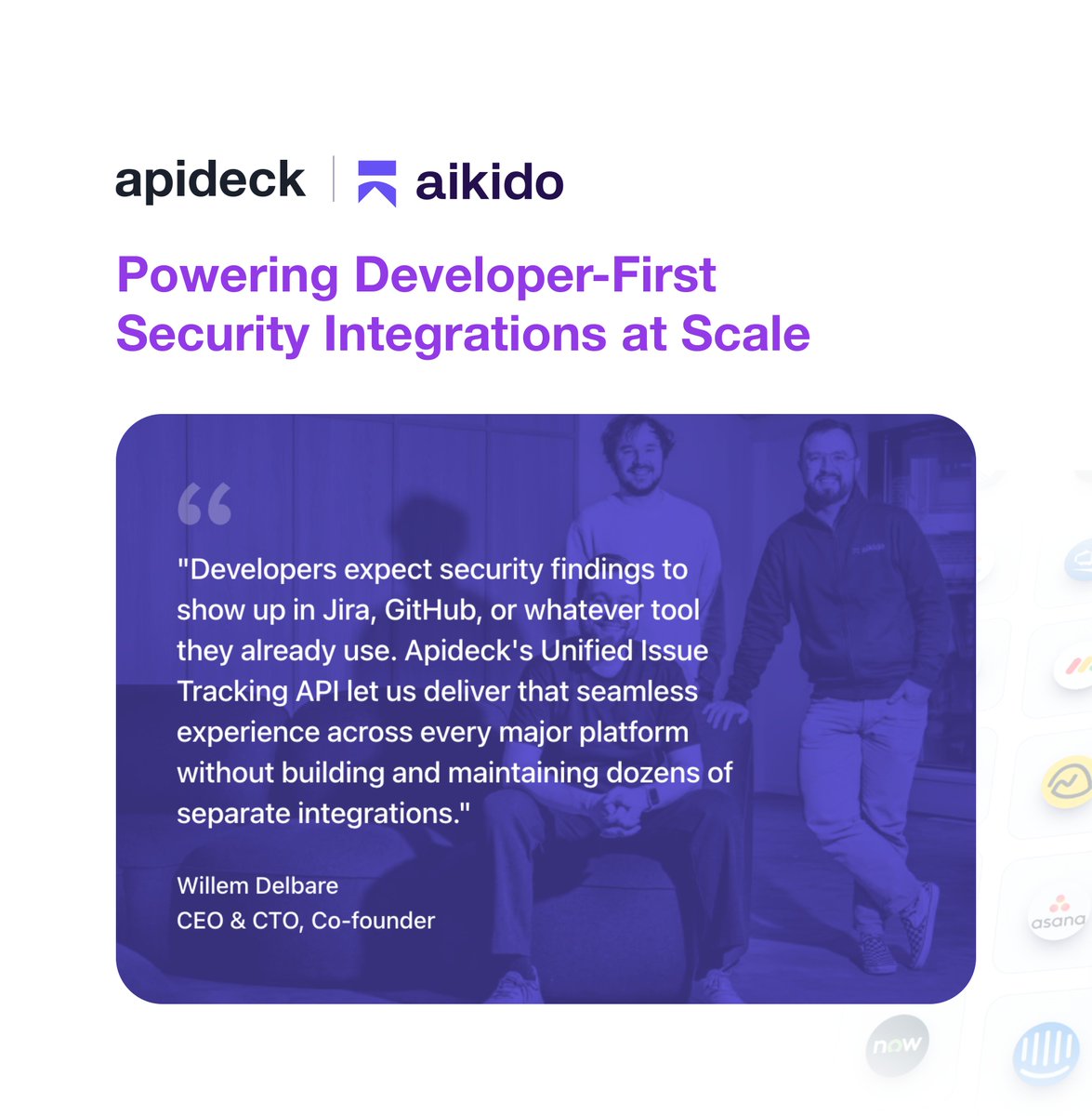 How <a href="/AikidoSecurity/">Aikido Security</a> went from “this will be a nightmare to maintain” to supporting 10 issue tracker integrations through one API.

A short case study on scaling integrations without scaling complexity ⬇️

🧵1/8