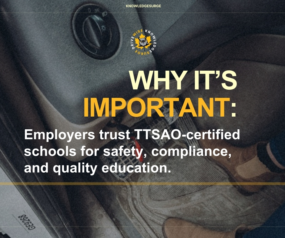 SurgeKnowledge's tweet photo. Thinking about a trucking career in Ontario?

At KnowledgeSurge, we’re proud to be TTSAO-approved giving you the credibility and confidence to succeed.

Start your journey today: https://t.co/2tgRvUXdFv

 #TruckDrivingSchool  #TTSAO https://t.co/taNF5Ls6u9