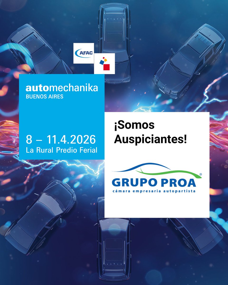 Nos complace anunciar que somos auspiciantes de 🇦🇷 <a href="/AutomechanikaBA/">AutomechanikaBA</a>  y estamos preparando todo para recibirlos en nuestro stand ✨
📍 Nos vemos muy pronto en el evento más importante del sector automotor.
🔗 Y vos… ¿ya reservaste tu lugar? 👉 automechanika.ar.messefrankfurt.com/buenosaires/es…
Te esperamos