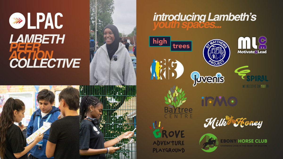 HighTreesCDT's tweet image. Did you know about all these youth spaces in Lambeth? 👀

Over the next few months, the Lambeth Peer Action Collective will be highlighting youth organisations and opportunities available to young people across Lambeth ✨

Stay tuned for more info about each organisation!

#LPAC