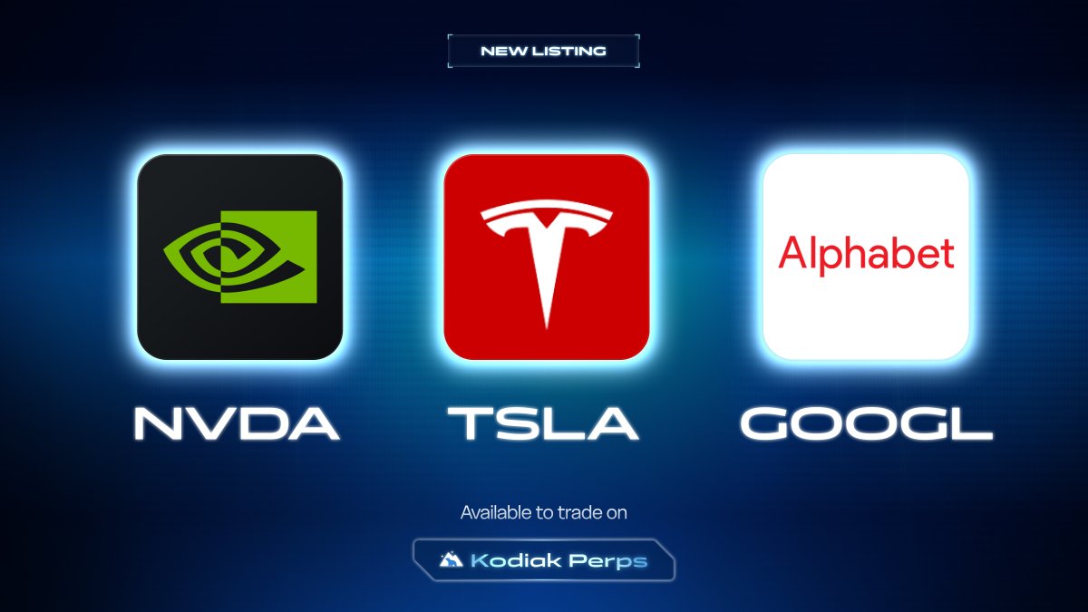 24/7 Equity Trading has arrived! ⌛

Trade top companies such as $NVDA, $GOOGL and $TSLA with up to 20x leverage on Kodiak. ⚡

Get Started: perps.kodiak.finance

More details 👇