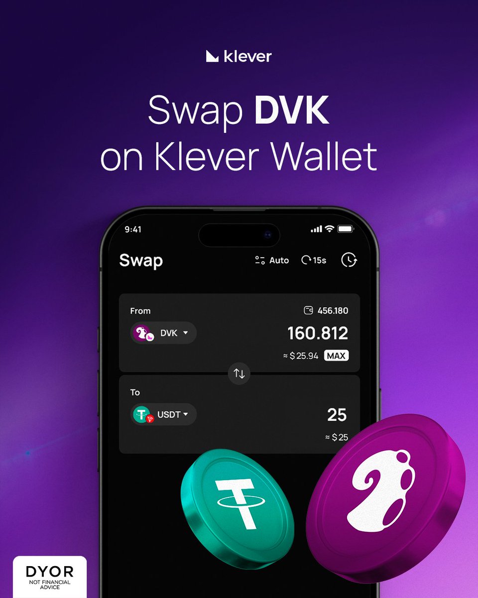 Swap $DVK securely.
Self-custody, speed, and total control — all in one place. 🔐