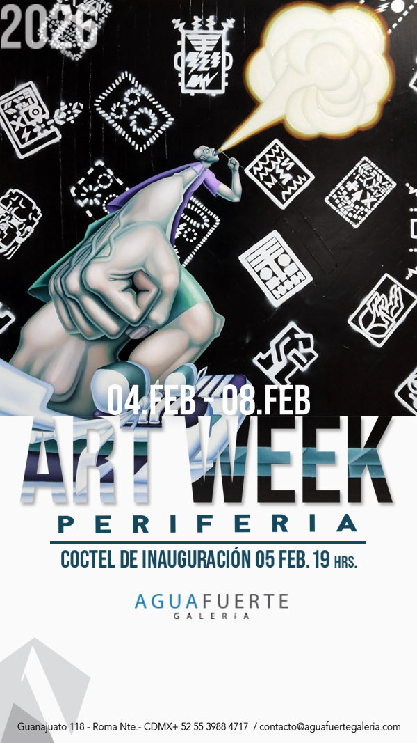 AguafuerteG's tweet photo. Aguafuerte Galería presenta las obras más polémicas, radicales y políticamente urgentes de Art Week CDMX 2026: se podrán ver pinturas,

45 obras forman parte de la exposición “Periferia”, del 4 al 8 de febrero de 2026 dentro del Art Week.

#artweek2026
#Aguafuertegaleria https://t.co/pMs2mlaXFA