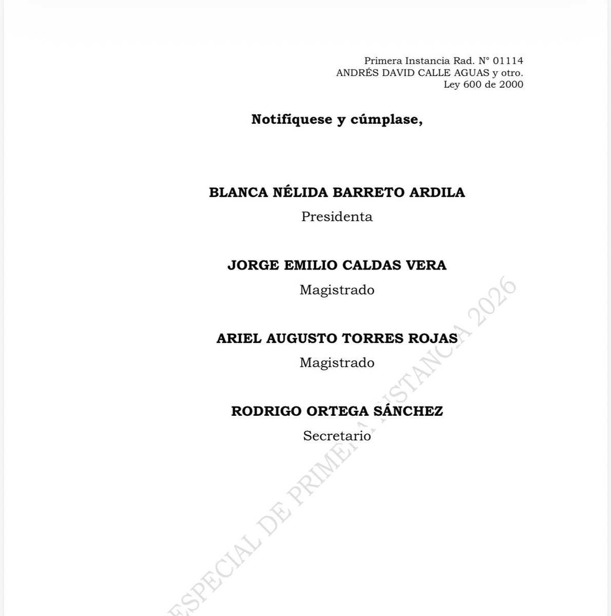 Atención: La <a href="/CorteSupremaJ/">Corte Suprema de Justicia</a> negó la solicitud del expresidente de la <a href="/CamaraColombia/">Cámara de Representantes de Colombia</a> <a href="/AndresCalleA/">ANDRÉS CALLE</a> quien pidió revocar la medida de aseguramiento en su contra, por el escándalo de corrupción en la <a href="/UNGRD/">UNGRD🇨🇴</a> Vía <a href="/BluRadioCo/">BluRadio Colombia</a>