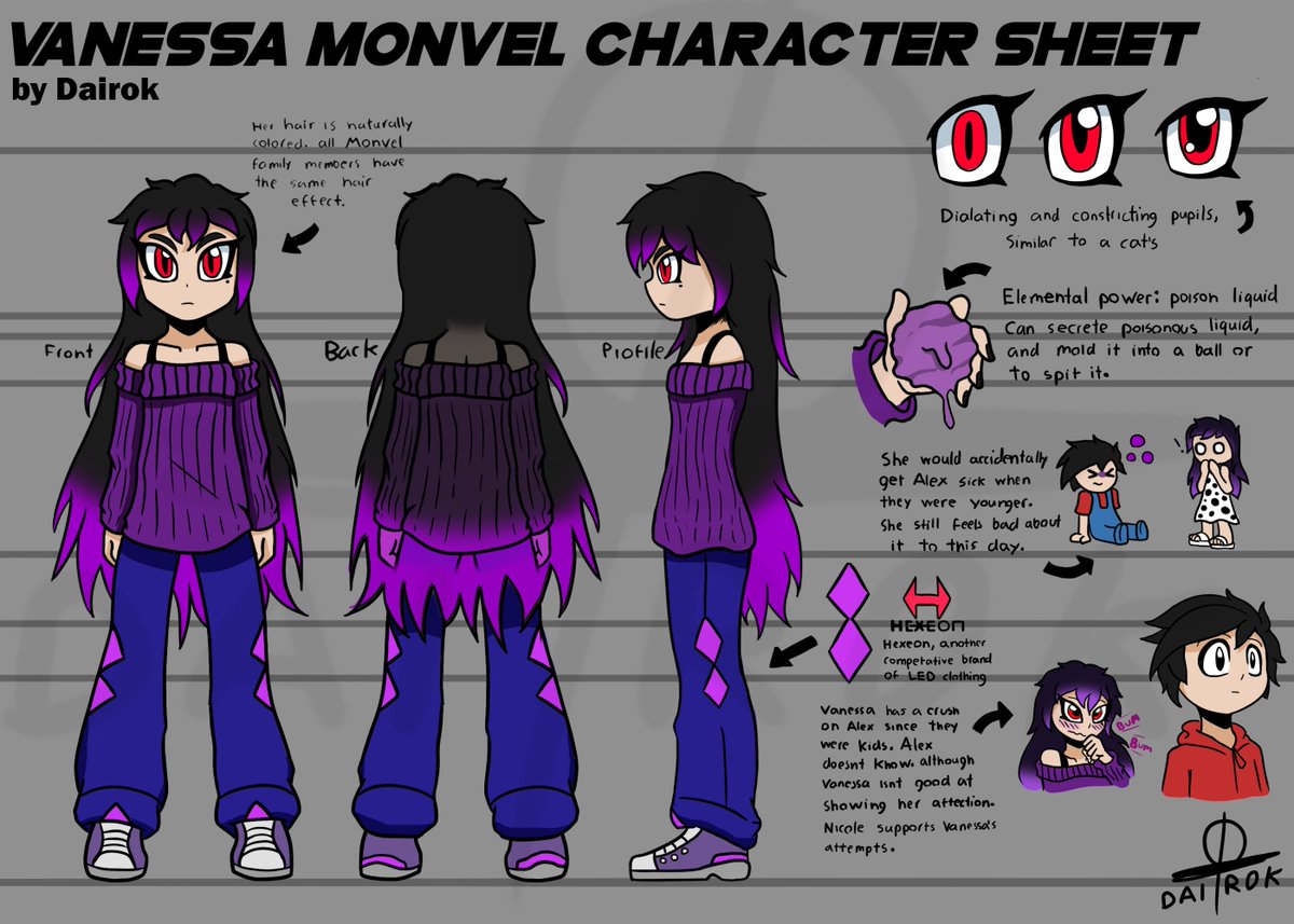 Another character im adding to my Bionic Boy comic project! This is Vanessa, Alex and Nichole's next door neighbor and best friend.

She is not human, but an Eliem, beings with elemental powers that the A.N.T.S. hunted down years ago. visit my DeviantArt for more! :D