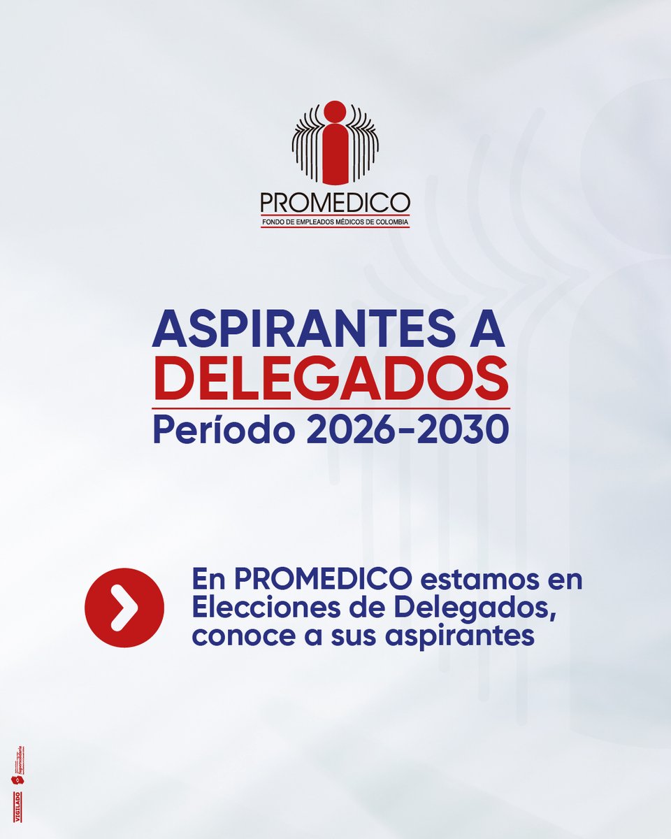 🎉 ¡En PROMEDICO vivimos nuestra fiesta democrática!

Es momento de elegir a quienes representarán a nuestros asociados. Nuestros candidatos a Delegados para el período 2026–2030 ya dieron el paso al frente y quieren que conozcas sus propuestas. Ingresa  bit.ly/3LRsqxf
