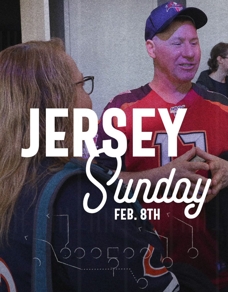 awc815's tweet photo. Get ready for Jersey Sunday on Feb. 8th! Wear your favorite jersey to show team spirit, whether it's for your favorite team. Share photos and tag us to celebrate together. 🏈🏀⚽ #JerseySunday #TeamSpirit https://t.co/7HZcA5Zob2