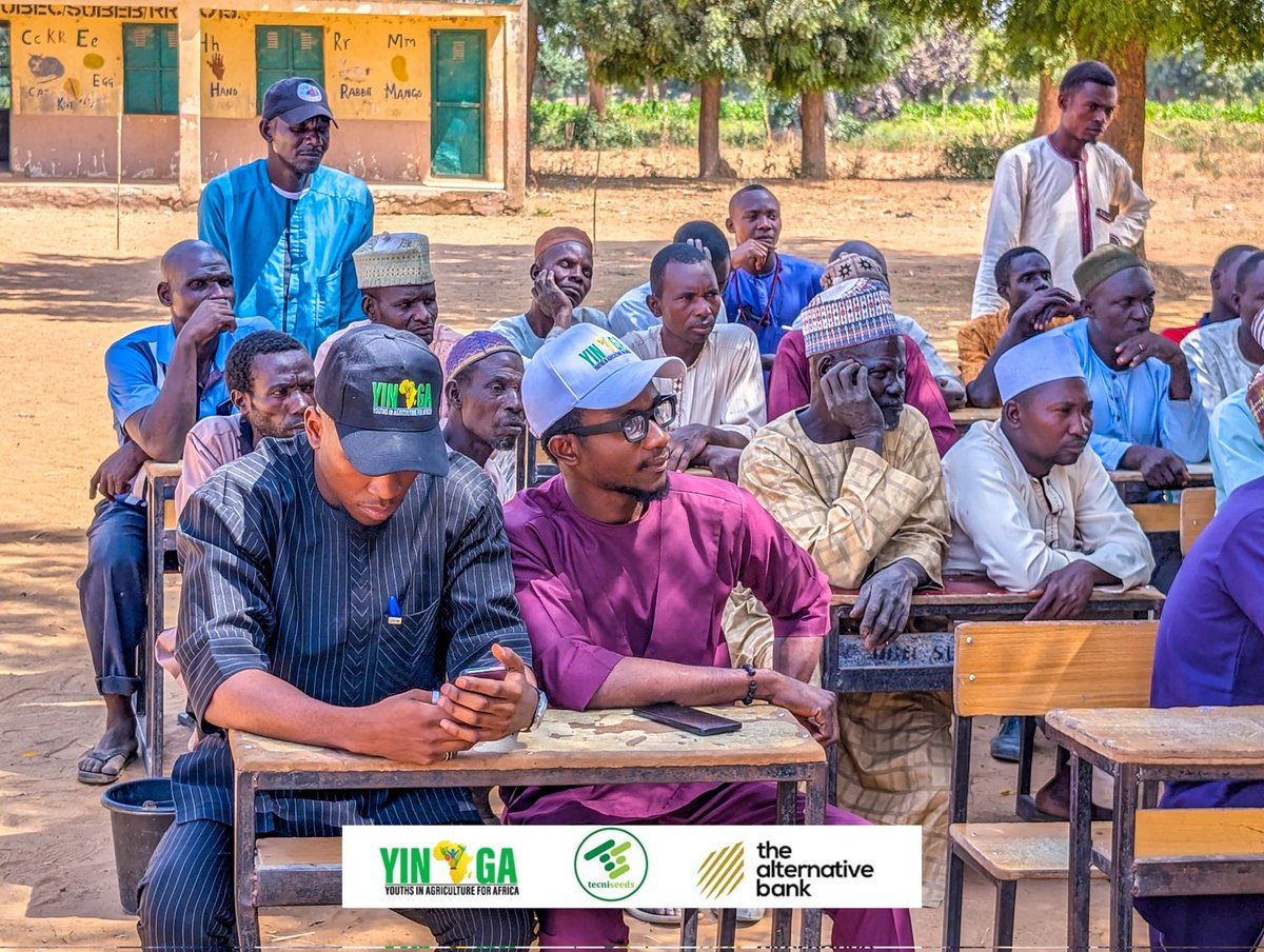 YINAGA_Africa's tweet photo. 93 young farmers men and women were trained on adopting improved seeds to boost productivity across the state

The launch also introduced ISOP (Improved Seeds Outgrower Program), with YINAGA and partners supplying inputs to 40 eligible farmers this dry season.
#YINAGA https://t.co/mNLbZ8IQCQ