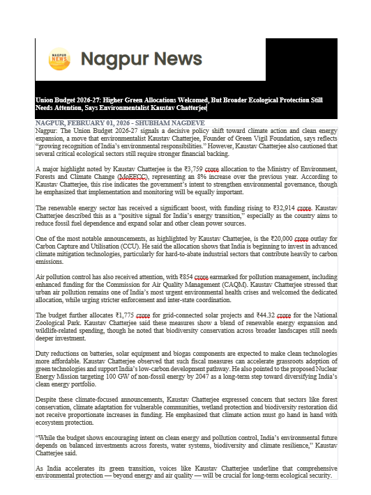 Green Vigil Foundation tweet media