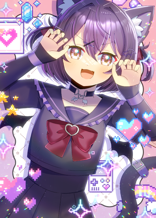 「ぎりぎり滑り込みですが、 #ツーサイドアップの日 と聞いて! ツインテも好きだけ」|ヒヨヨ@skeb募集中のイラスト
