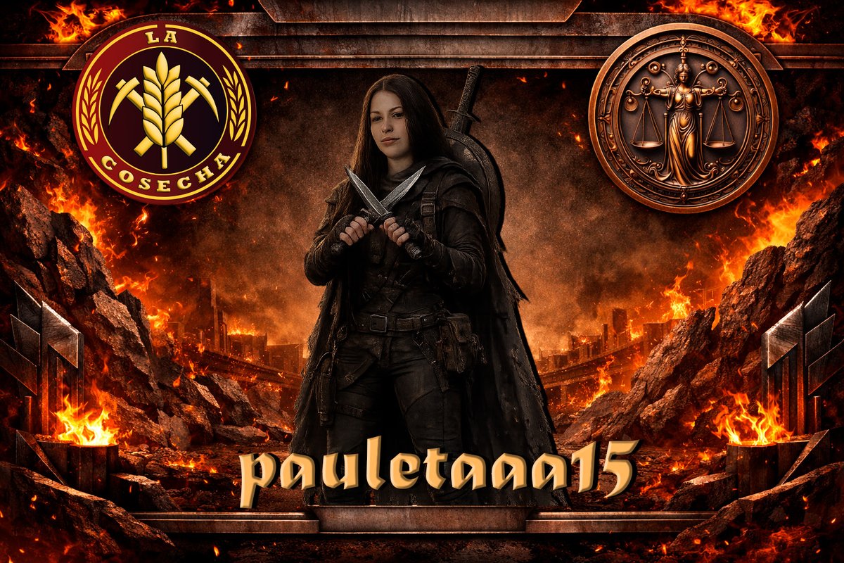 Todas las esperanzas del distrito 3  estas puestas en vosotros <a href="/carlihnoo/">carlihnoo</a> <a href="/pauletaaa15/">Paula Lopez</a>. Fuerza y honor para el Capitolio y <a href="/lacosecharust/">La Cosecha (Evento de Rust)</a>. Gracias a todos los que me acompañasteis esta semana de locura.