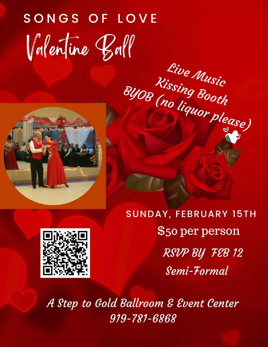 asteptogold's tweet photo. 🎶 Songs of Love Valentine Ball 🎶

📅 When: February 15  5:00–8:00 PM EST
📍 Where: A Step To Gold International Ballroom

✨ Don’t just hear about it—be part of it!
👉 Reserve your spot now  https://t.co/0R5tIplU9Y https://t.co/TM0p5xY8Yc
