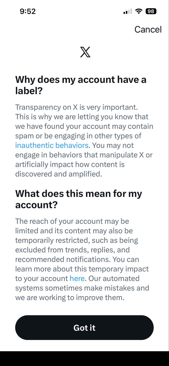 Apparently No Free Speech allowed on X
RED FLAG??
