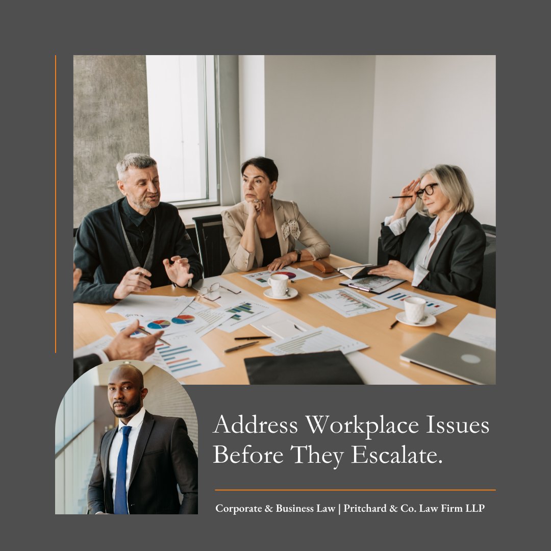 Workplace disputes can escalate quickly. Clear, strategic legal advice helps protect your business. At Pritchard &amp; Co. Law Firm LLP, we help employers navigate workplace disputes with confidence.

Book a consultation: pritchardandco.com

#BusinessLaw #WorkplaceDisputes