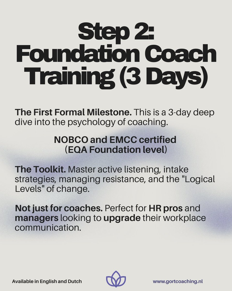 GORTcoaching's tweet photo. We’ve mapped out the steps to take you from curious to certified. Whether you’re a leader wanting better communication or an aspiring coach ready for a new career. Check out the 4 steps to becoming a #GORTcoach 👇#CoachTraining #Leadership #NOBCO #ProfessionalGrowth https://t.co/MyZglFMxIJ