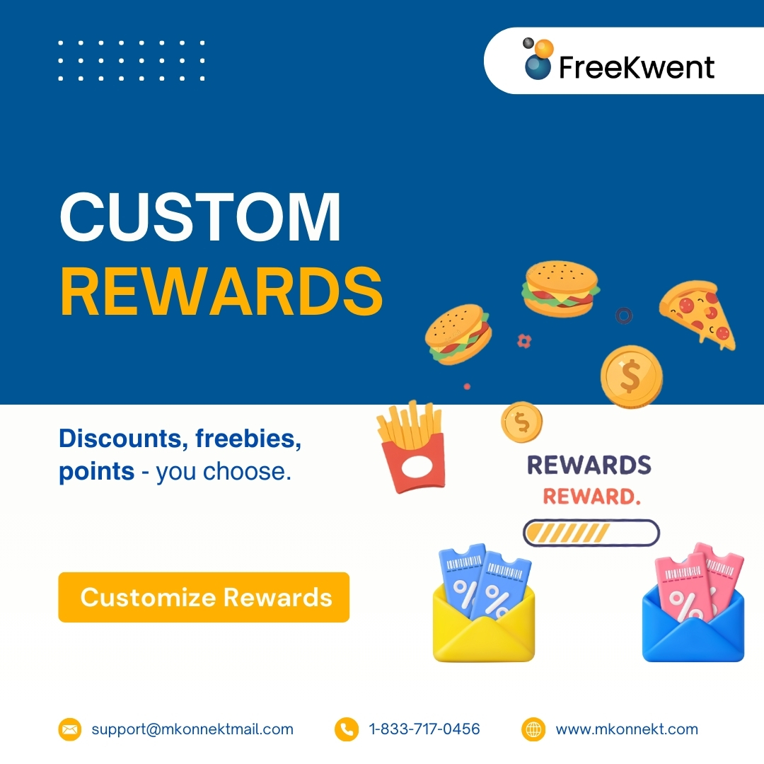 One-size rewards don’t build loyalty.

Create custom discounts, points, and perks with FreeKwent — and keep customers coming back.
🌐 mkonnekt.com
#CustomerLoyalty #Rewards #FreeKwent