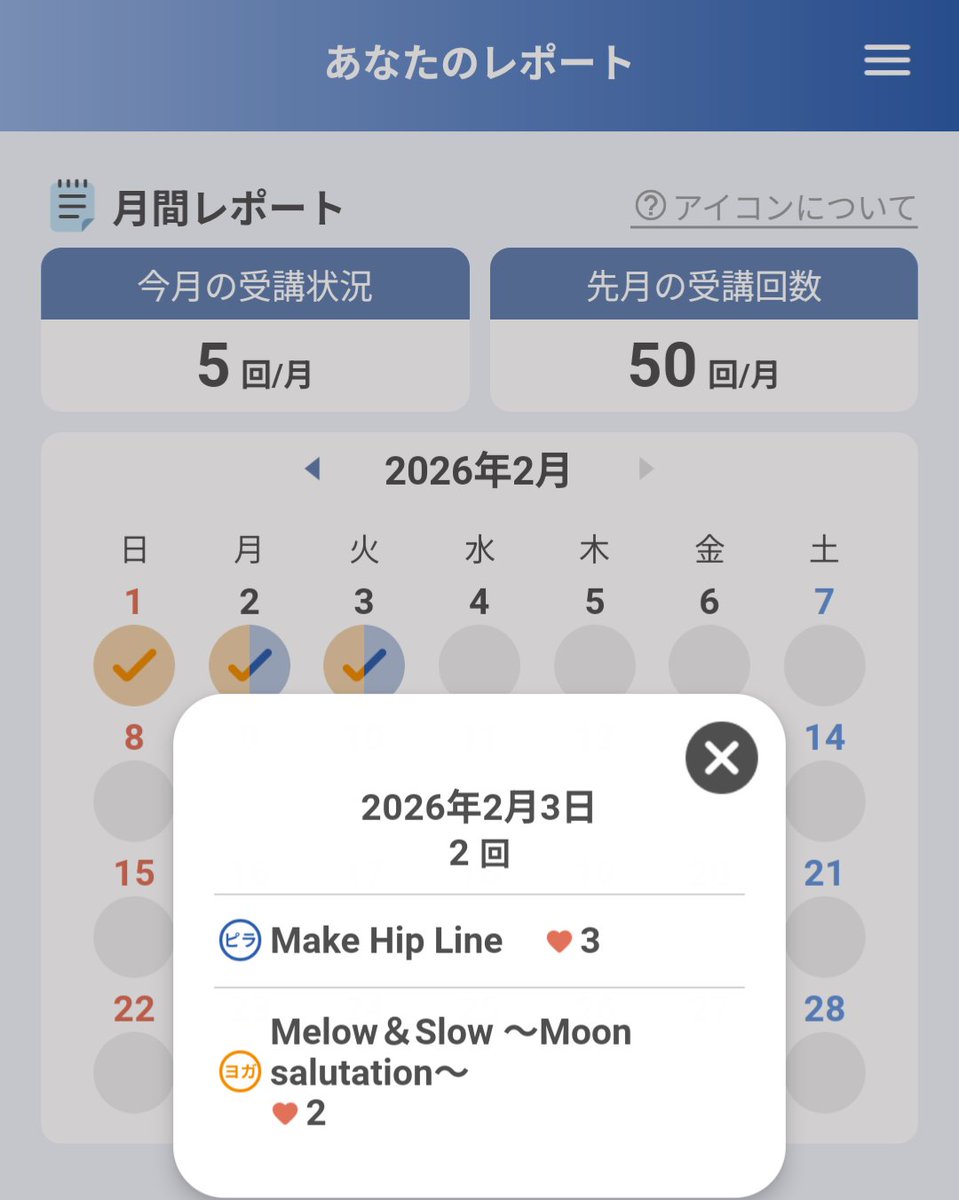 LAVALOVER5's tweet photo. 2026/2/3-2 Wt.+2.9kg
#MelowSlow
～ #MoonSalutation ～
#ホットヨガLAVA
253kcal🌳 #Huawei #Band10
前からあったSP、ママIRだから土曜で予定が合わせられなくて2年以上経ってようやく受けられた
基本の月礼拝だけど股関節周りのstretchが入って身体ポカポカになった😊
#ホットヨガ #lava #ヨガ https://t.co/iYLfwwSn2S