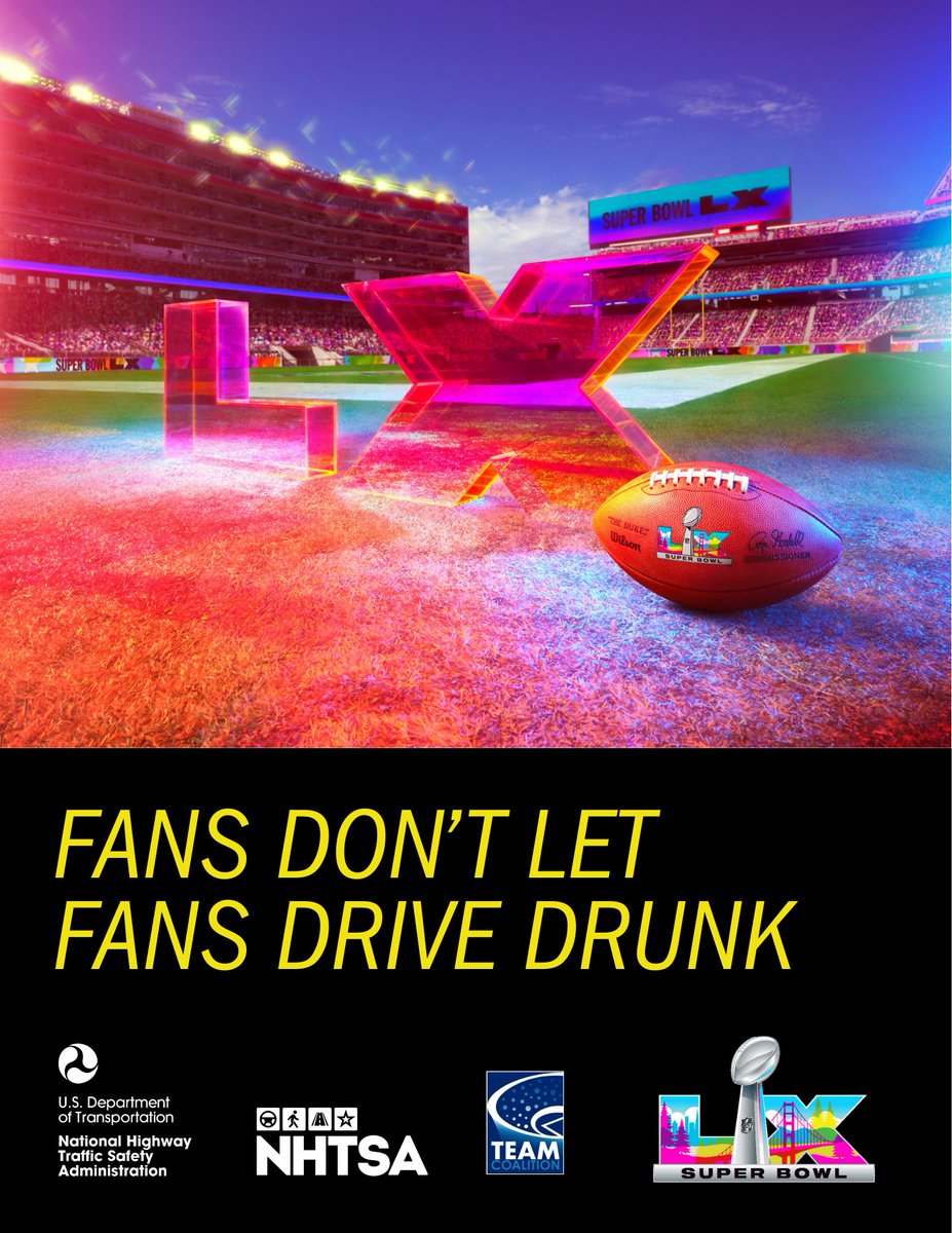 🏆 A game plan is the key to success. Make your own plan before kickoff by designating a sober driver. 🏈 Fans Don't Let Fans Drive Drunk.