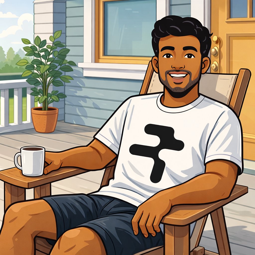 Chilling in front of the house, having a coffee while thinking about what’s next.
Slow and steady, staying consistent and moving forward.