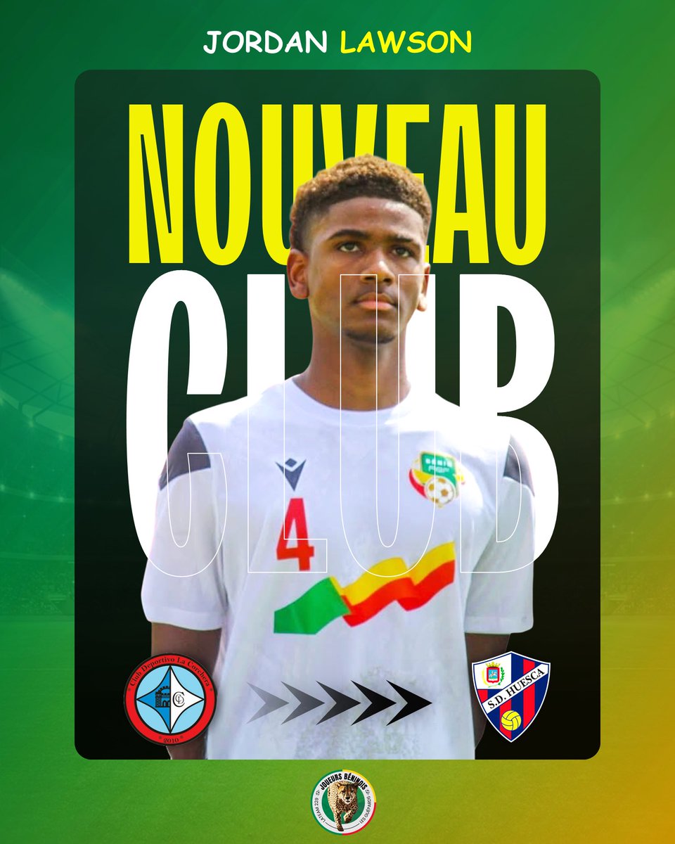 🚨𝗢𝗙𝗙𝗜𝗖𝗜𝗘𝗟 ! 𝗝𝗢𝗥𝗗𝗔𝗡 𝗟𝗔𝗪𝗦𝗢𝗡🇧🇯 𝗥𝗘𝗝𝗢𝗜𝗡𝗧 𝗟𝗘 𝗦𝗗 𝗛𝗨𝗘𝗦𝗖𝗔🇪🇸 

Le défenseur central de 18 ans va poursuivre son développement en Espagne, après l’étape des États-Unis.

Repéré initialement par le club espagnol La Corchera, avec lequel il s’était
