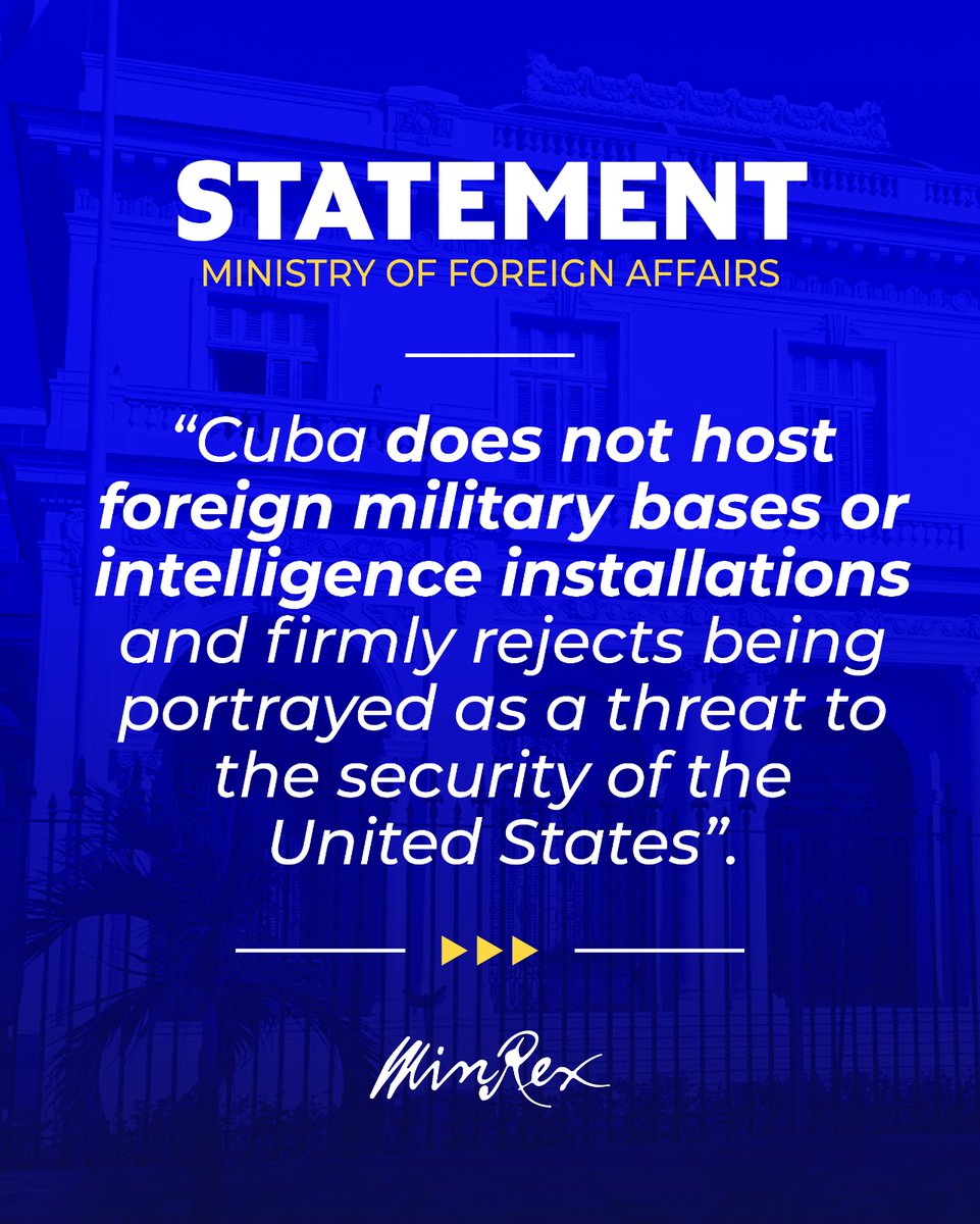 #Cuba rejects terrorism in all its forms and is not a threat to the security of anybody. We respect  international law and believe in peace.