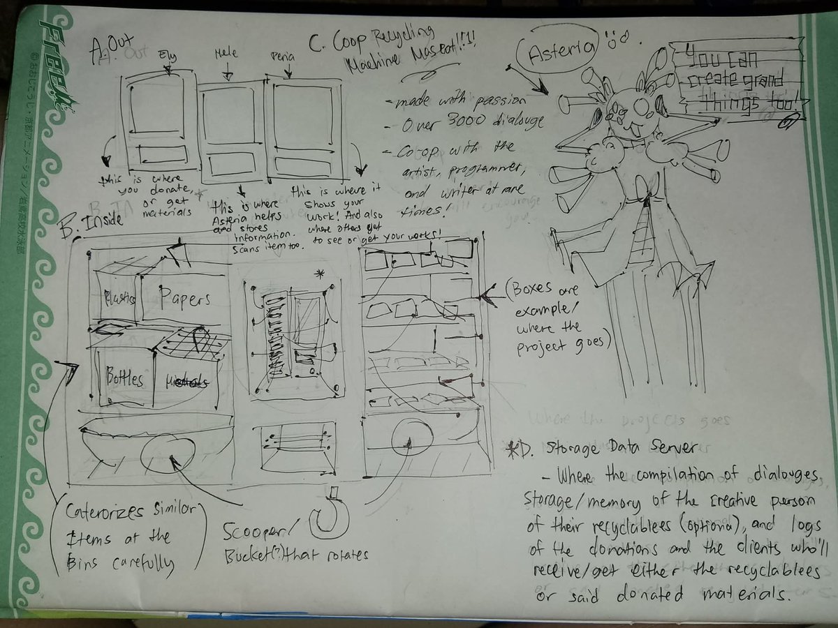 KateyPinky's tweet photo. Got so mad that my classmates used AI for their illustration for our concept project. So, I made a new OC, Oc's name and the machines, and her new model irl. 

AI IS NOT A TOOL FOR EVERYTHING, YOU HAVE HANDS. https://t.co/Zed2Kt7Msk
