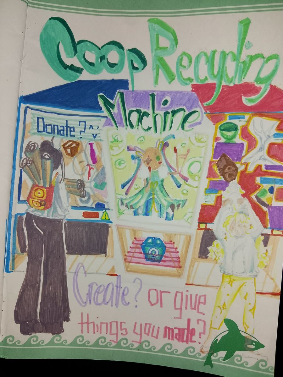 KateyPinky's tweet photo. Got so mad that my classmates used AI for their illustration for our concept project. So, I made a new OC, Oc's name and the machines, and her new model irl. 

AI IS NOT A TOOL FOR EVERYTHING, YOU HAVE HANDS. https://t.co/Zed2Kt7Msk