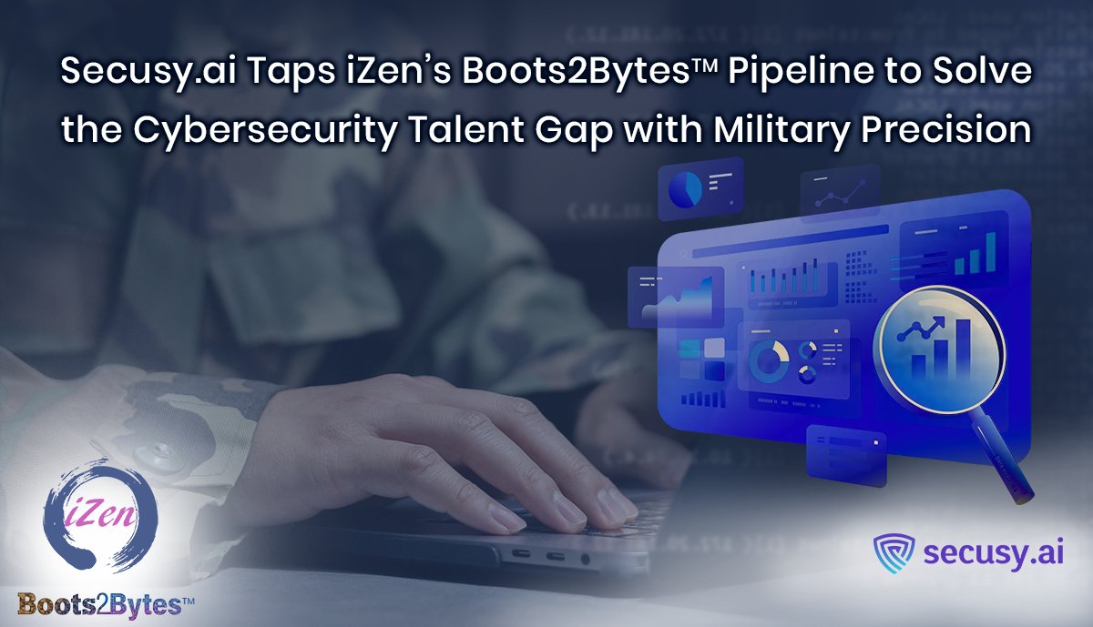 inc_izen's tweet photo. https://t.co/jxDcjo167l is officially tapping into the iZen Boots2Bytes™ pipeline to close the cybersecurity talent gap with military precision!

Learn more: https://t.co/EltIlpfvIe

#Boots2Bytes #SecusyAI #iZen #CyberSecurity #VeteranHiring #MilitaryToTech #AI #SkillBridge https://t.co/RVstnpmd1U