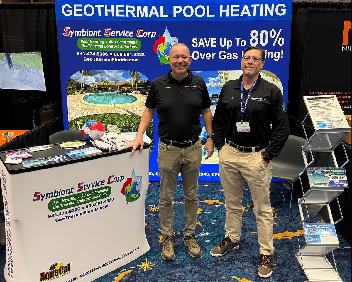 symbiontservice's tweet image. Chilly day? ❄️ Learn how GeoThermal can cut pool heating costs!

Stop by the Broward County Condo &amp;amp; HOA Expo and chat with Steve &amp;amp; Steven.

📍 Broward County Convention Center | 🕙 10–3
Can’t make it? 👉 symbiontservice.com

#GeoThermal #PoolHeating #BrowardCounty #Florida