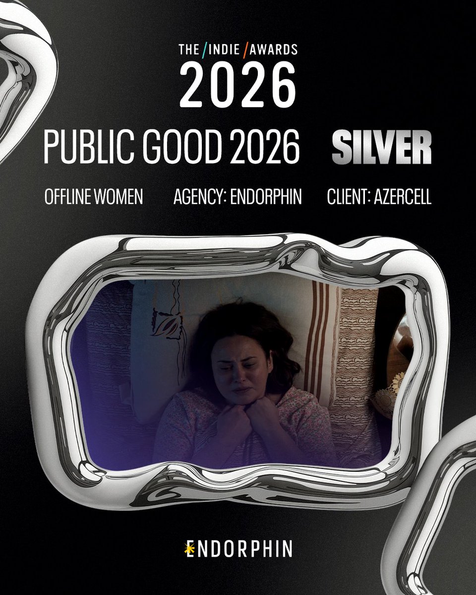 EndorphinBaku's tweet photo. This is the win! 📷
Our project “Offline Woman” has earned a Silver at #TheIndieAwards2026 in the “Public Good” category.
📷 1x Silver – Public Good
Huge thanks to everyone at Endorphin who helped bring this story to life and walk it all the way to the stage. 📷 https://t.co/EyVCPqHXFp