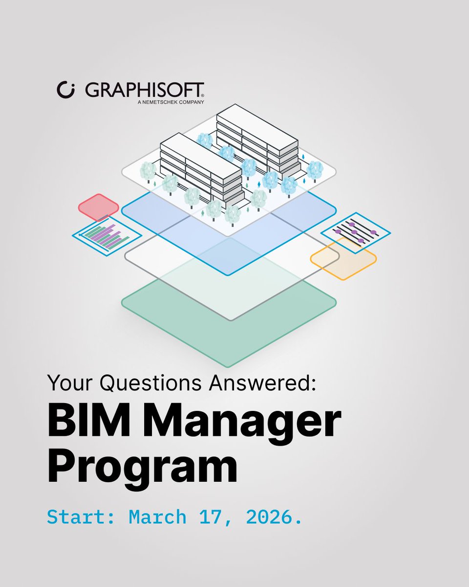 GraphisoftUK's tweet photo. The date for the highly anticipated return of our BIM Manager Program is set. Join us on March 17 for this exclusive 10-week virtual course led by industry experts. Secure your spot - register today!
https://t.co/4FiWJr6kaM
#GraphisoftLEARN #BIMManagerProgram #Archicad https://t.co/kt57sMLkbo