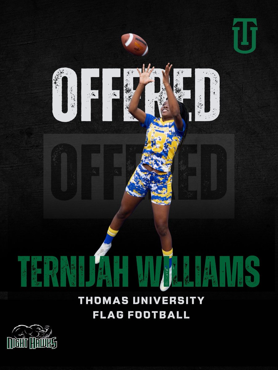RaidersFlag3013's tweet photo. Congrats to Ternijah Williams on her offer from TU university! #flagfootball #RickHigh #recruit https://t.co/fWHuMReV95